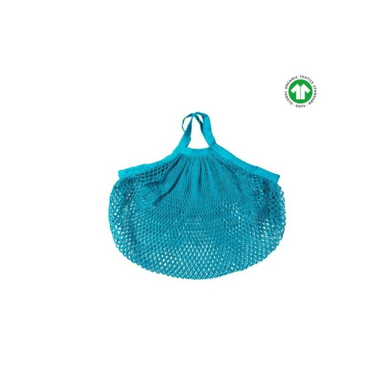 Sac filet à provisions coton  Turquoise