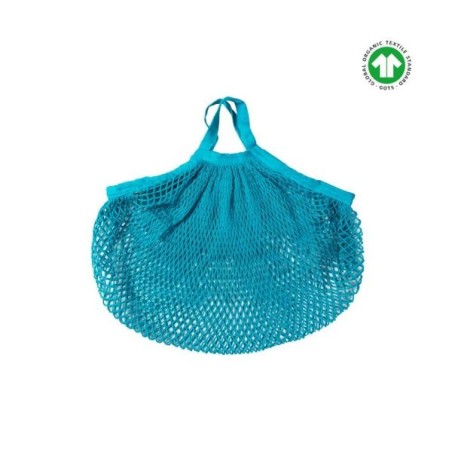 Sac filet à provisions coton  Turquoise