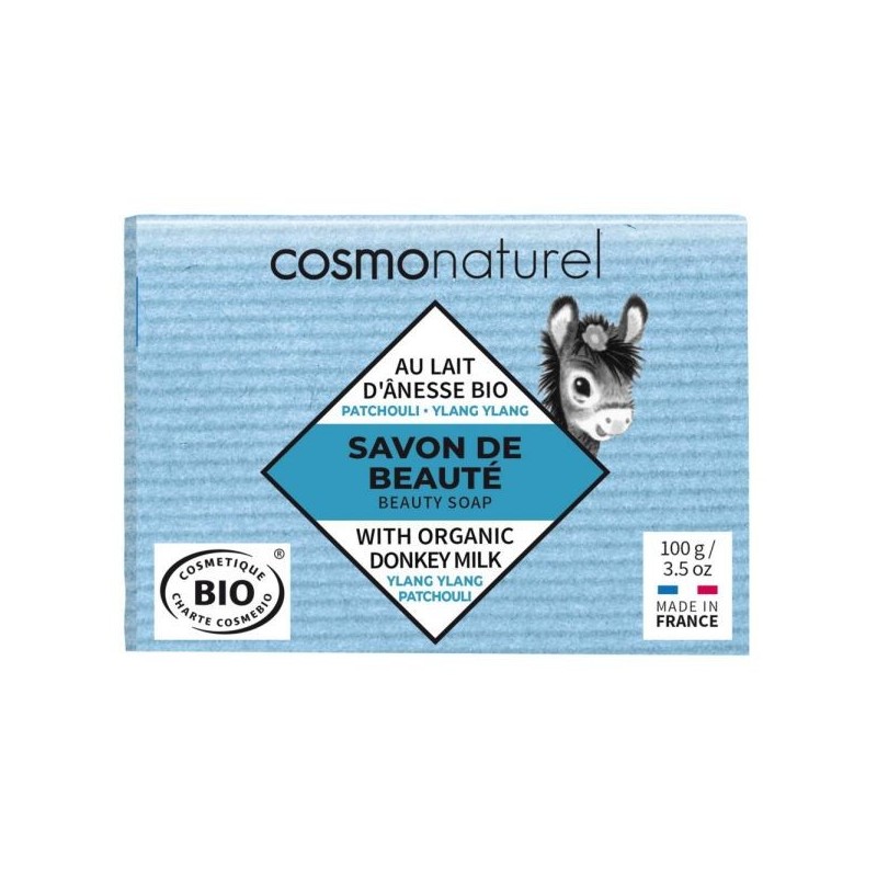Savon au lait d'ânesse HE Patchouli/Ylang Ylang Pain 100 g