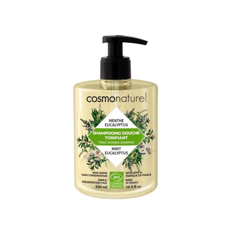 Shampoing Douche Tonique 2 en 1 : Menthe poivrée/Eucalyptus/Verveine