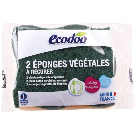 Eponges végétales à récurer 2 éponges