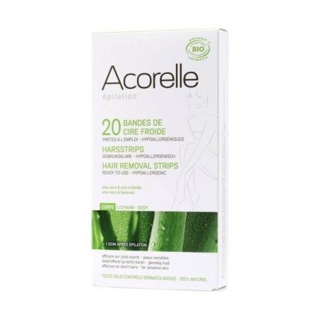 Bandes de cire froide corps 20 bandes
