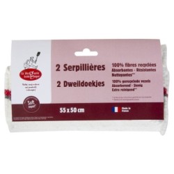 Serpillères 1 % recyclées Lot de 2