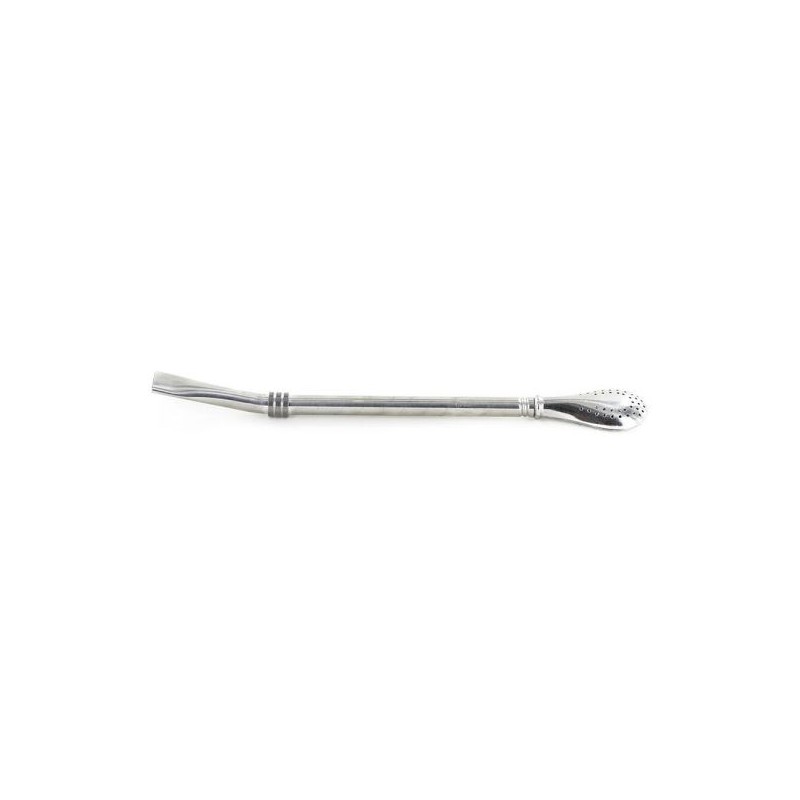 Paille inox à filtre pour infusion 19 cm