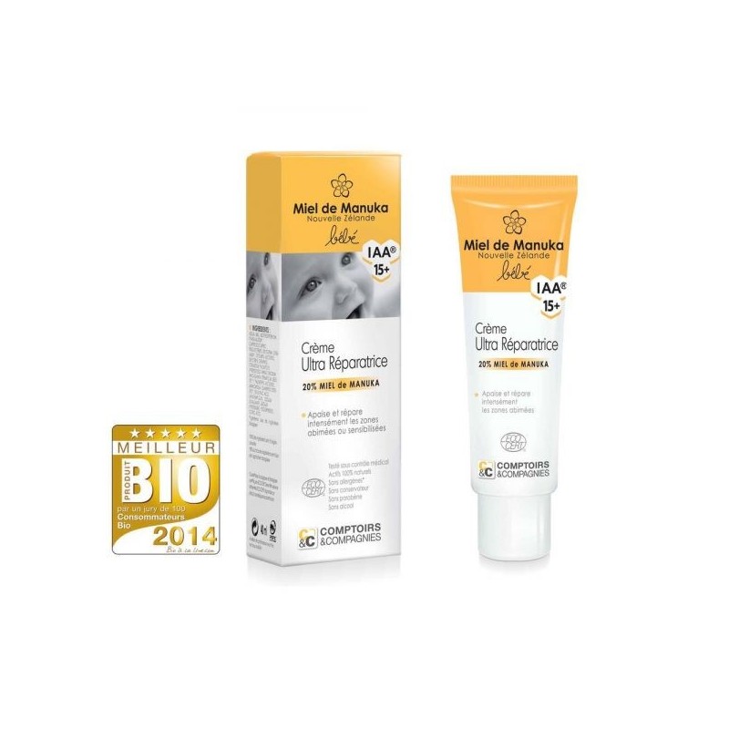 Crème ultra-réparatrice bébé 20% Miel de Manuka IAA 15+