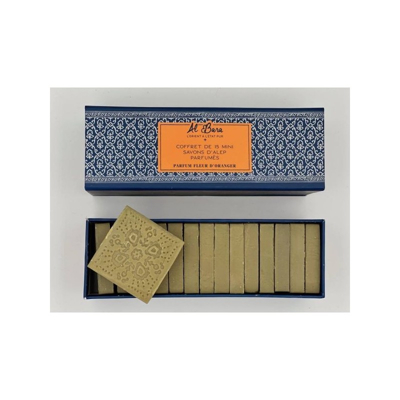 Coffret 15 minis savons fleurs d'Oranger