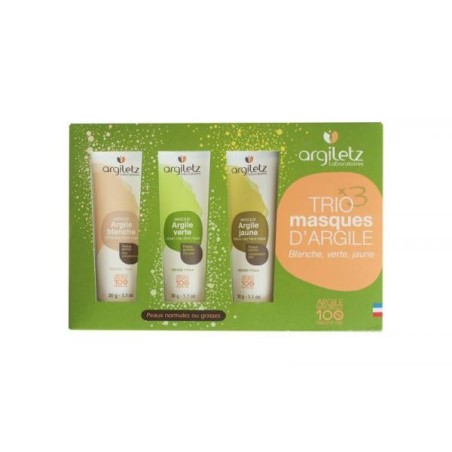 Coffret pour peaux normales ou grasses : 1 masque argile blanche