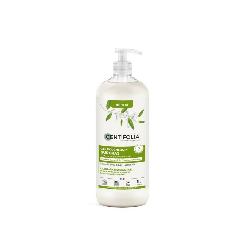 Gel douche surgras Verveine Citronée Flacon pompe 1 litre