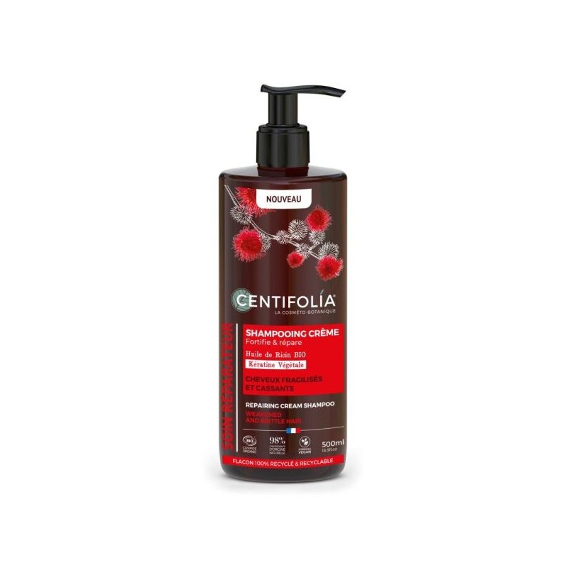 Shampoing crème réparateur cheveux fragilisés et cassants