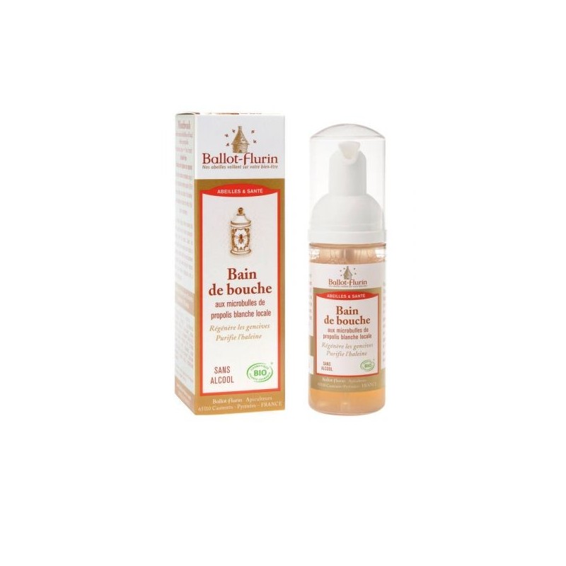 Bain de bouche aux microbulles de Propolis blanche locale