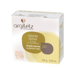 Savon Doux et apaisant argile jaune parfum Miel 100 g