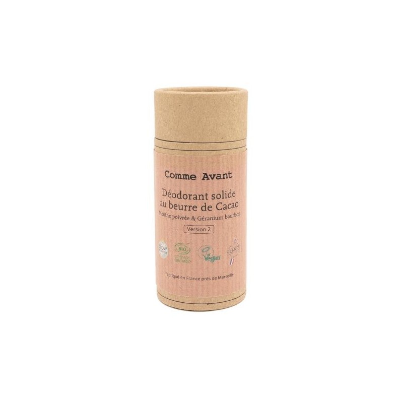 Déodorant solide au beurre de Cacao Géranium 50 g
