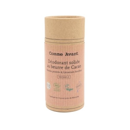 Déodorant solide au beurre de Cacao Géranium 50 g