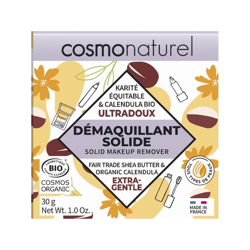 Démaquillant solide ultradoux Karité et Calendula 30 g
