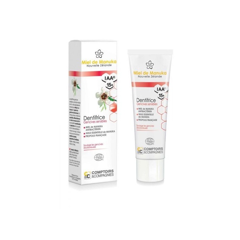 Dentifrice gencives sensibles Miel de Manuka IAA 15+
