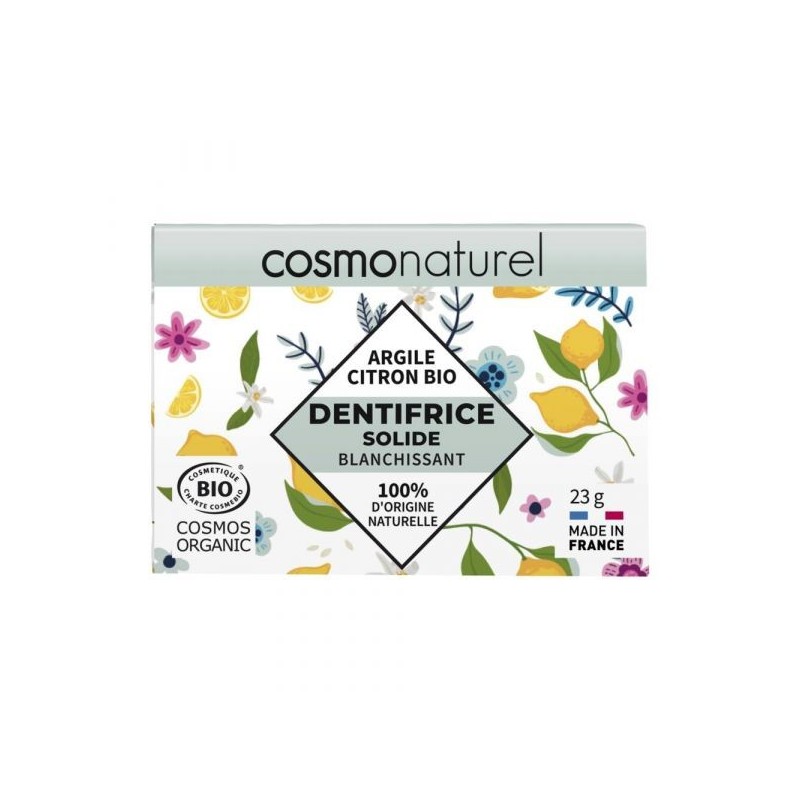 Dentifrice solide Blanchissant : Argile/Citron Solides 23 g