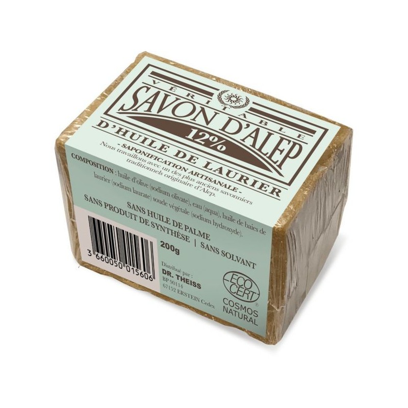 Savon d'Alep 12% Huile de Laurier Pain 200 g