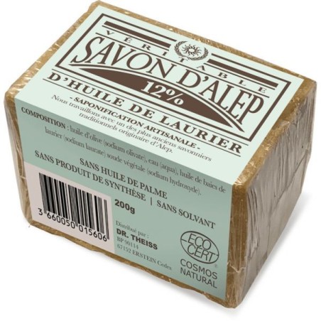 Savon d'Alep 12% Huile de Laurier Pain 200 g