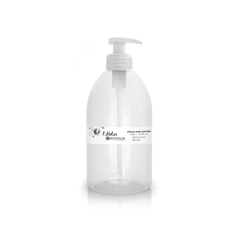Flacon transparent 500 ml avec pompe
