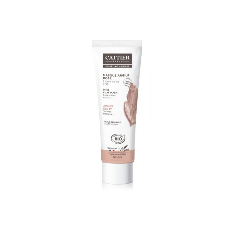 Masque Argile Rose  Extrait de lin brun Tube 100 ml