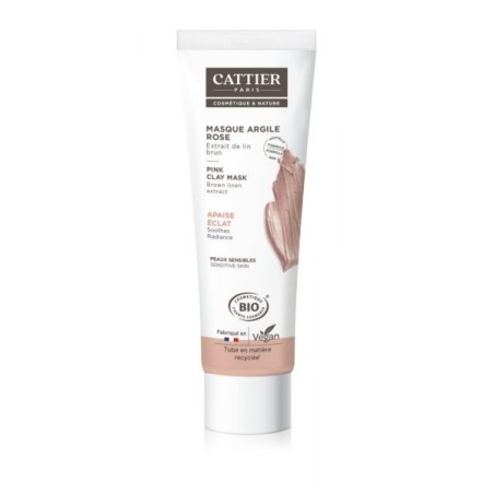 Masque Argile Rose  Extrait de lin brun Tube 100 ml