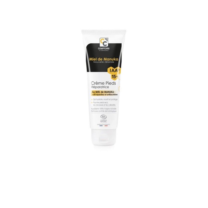 Crème pieds réparatrice au miel de Manuka Tube 75 ml