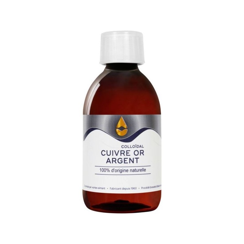 Cuivre-Or-Argent Colloïdal mini Flacon 150 ml