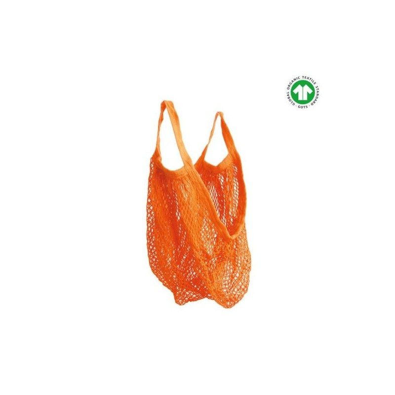 Sac filet à provisions coton  Orange