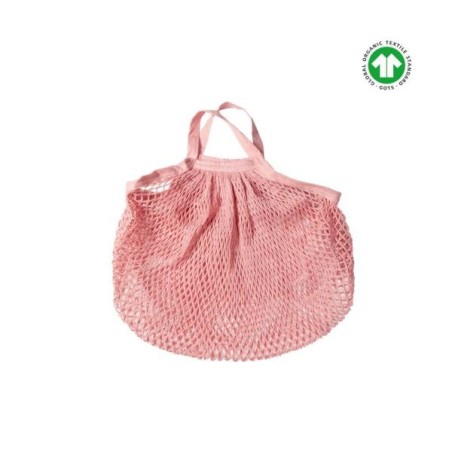 Sac filet à provisions coton  Rose nude