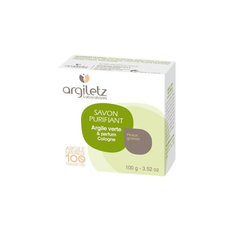 Savon Purifiant argile verte parfum Cologne 100 g