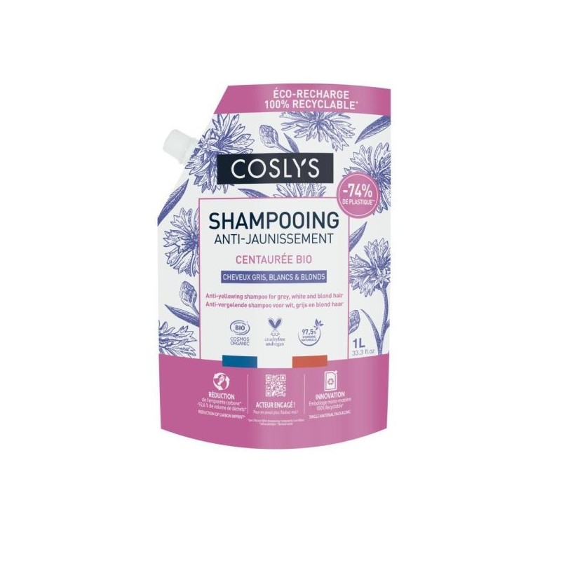 Shampoing anti-jaunissement Cheveux gris et blancs
