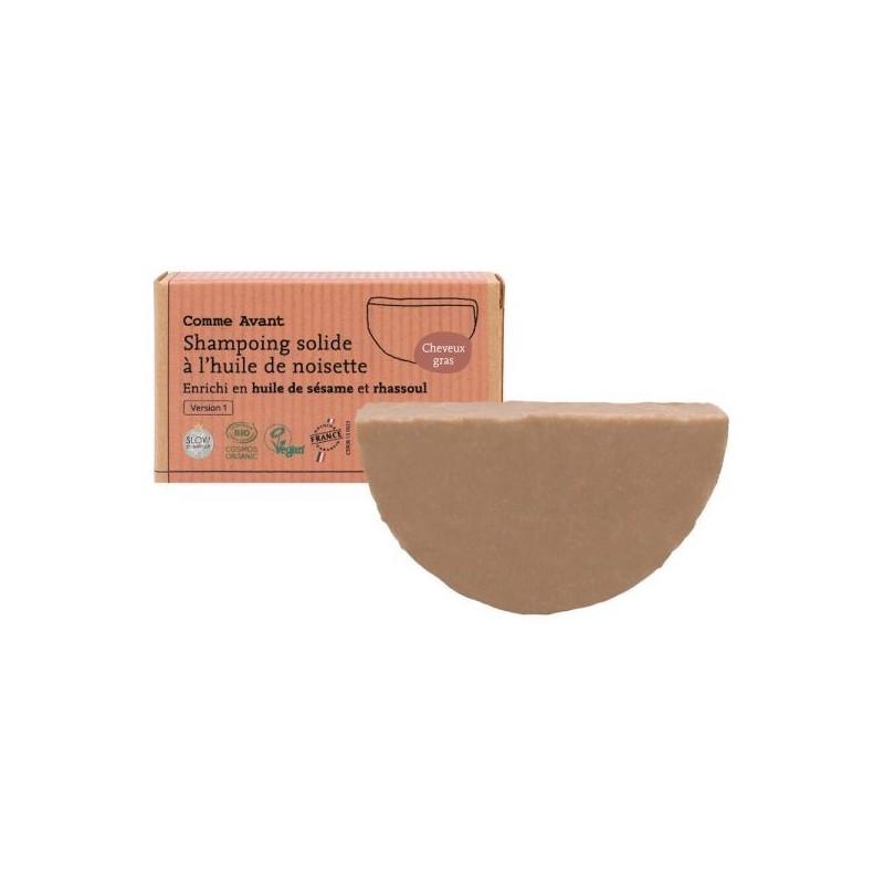 Shampoing solide à l'huile de Noisette Sésame et Rhassoul