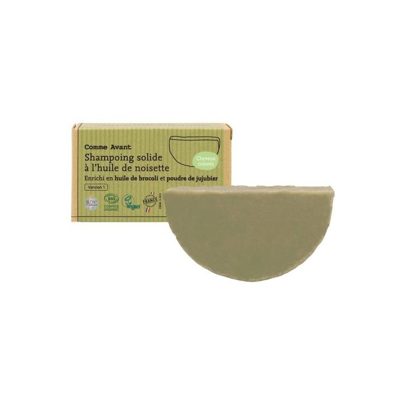 Shampoing solide à l'huile de Noisette Brocolis poudre de Jujubier