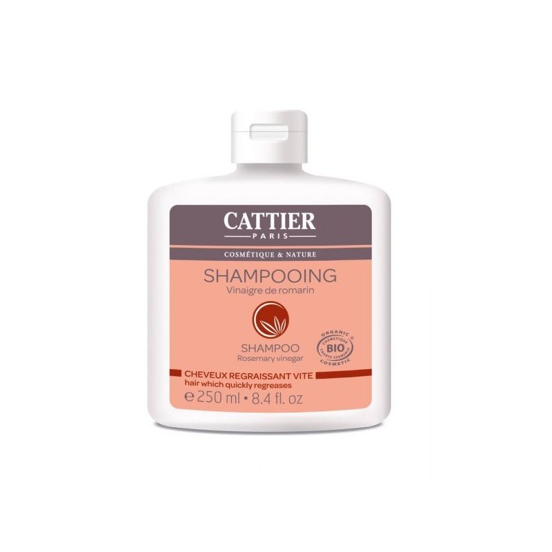 Shampoing Vinaigre de RomarinCheveux regraissant vite