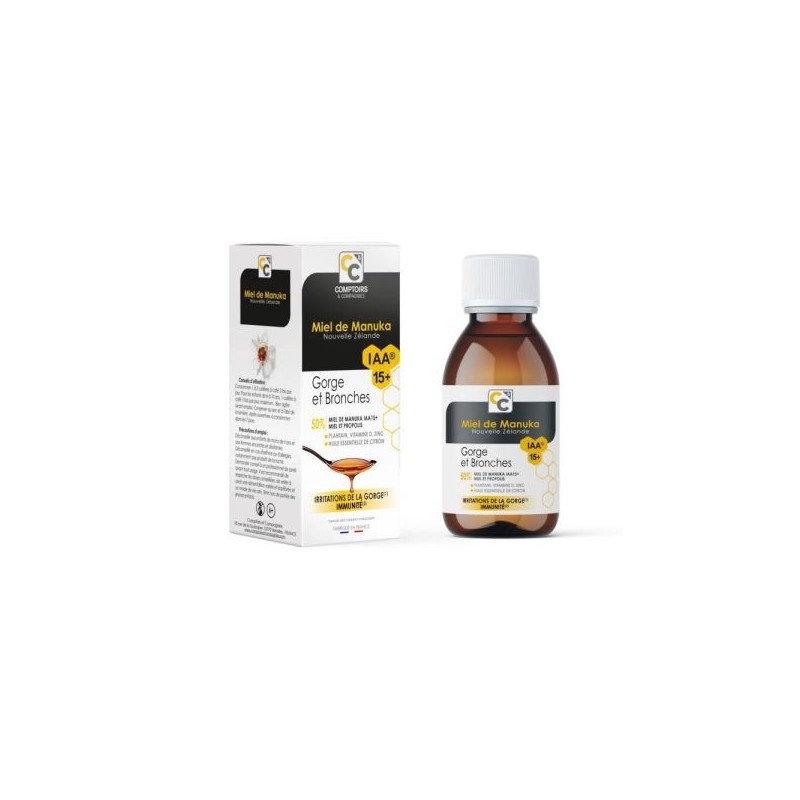 Sirop groge et bronches au miel de Manuka Solution buvable