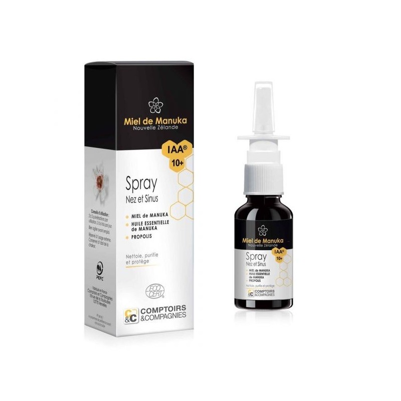 Spray nez et sinus  Miel de Manuka IAA 10+ 15 ml