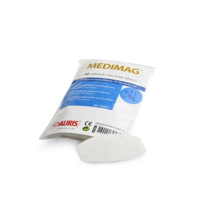 Adhésifs pour Medimag 15 mm non tissés blanc  X40