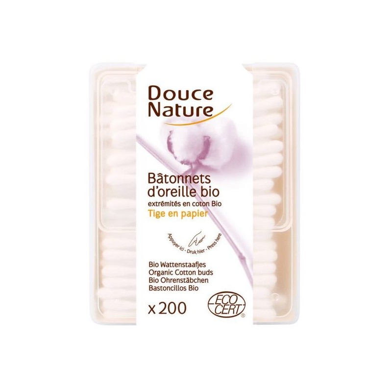 Bâtonnets d'oreilles coton 200 bâtonnets