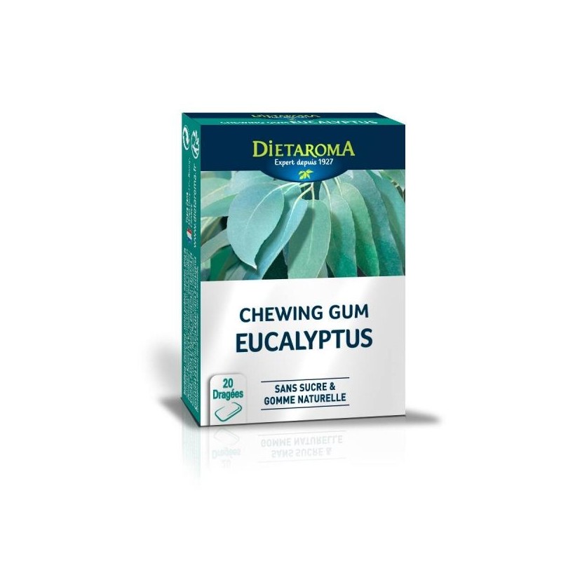 Chewing gum eucalyptus sans sucre 20 dragées