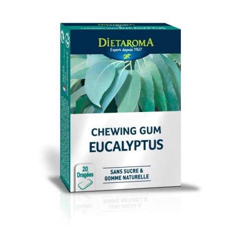 Chewing gum eucalyptus sans sucre 20 dragées