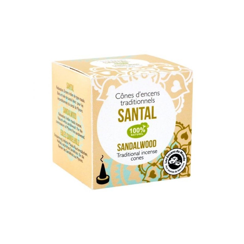 Santal Relaxation Boîte 12 cônes + porte-cônes