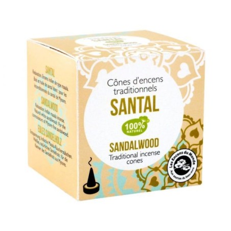 Santal Relaxation Boîte 12 cônes + porte-cônes