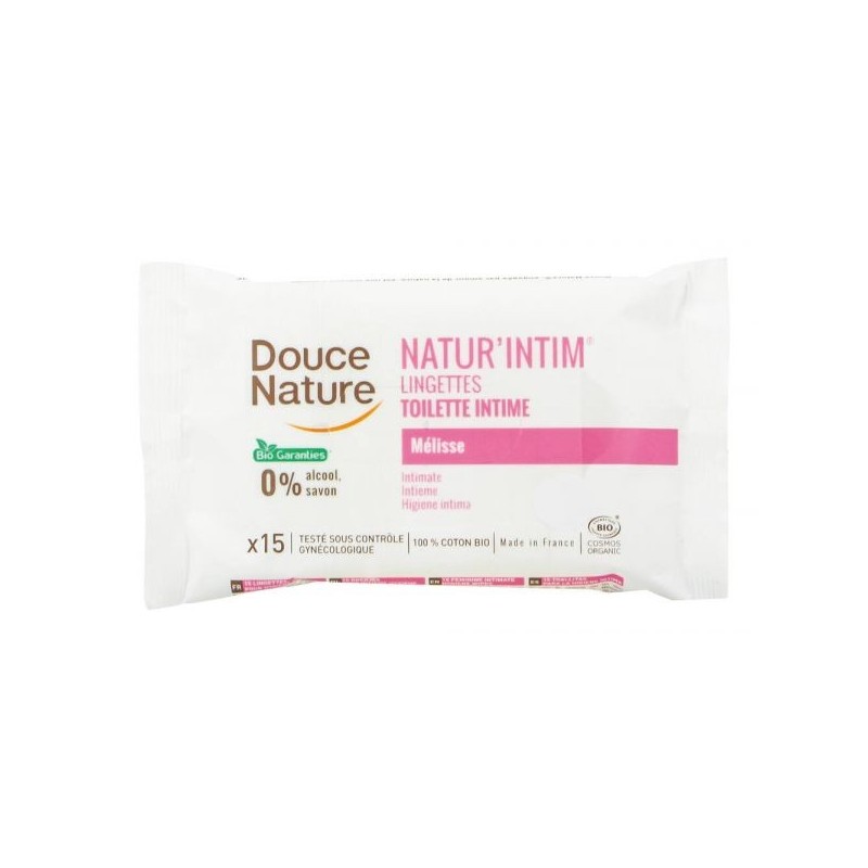 Natur'intim lingettes toilette intime 100% coton