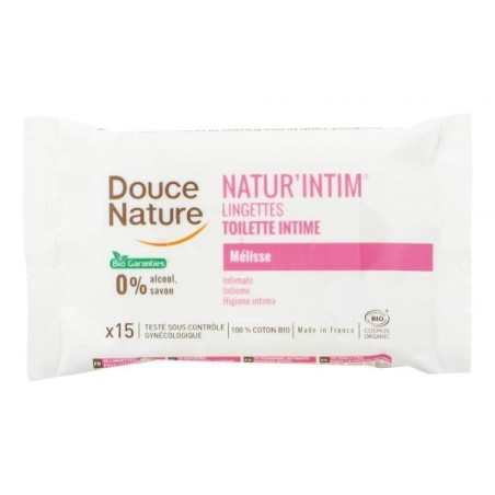 Natur'intim lingettes toilette intime 100% coton