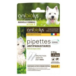 Pipettes antiparasitaires petit et moyen chien Ecocert