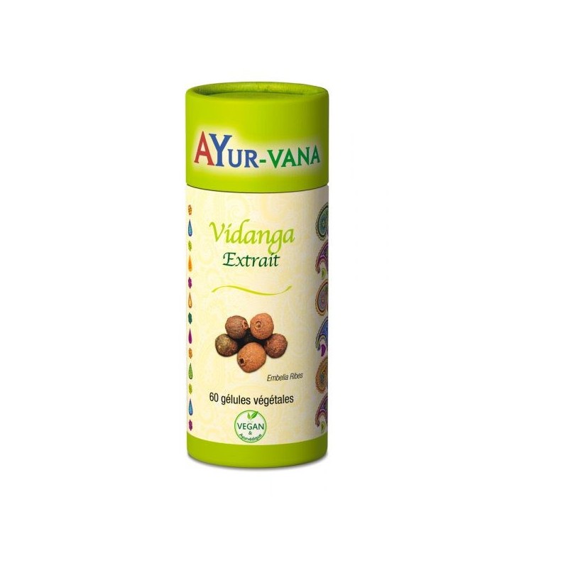 Vidanga extrait 60 gélules végétales