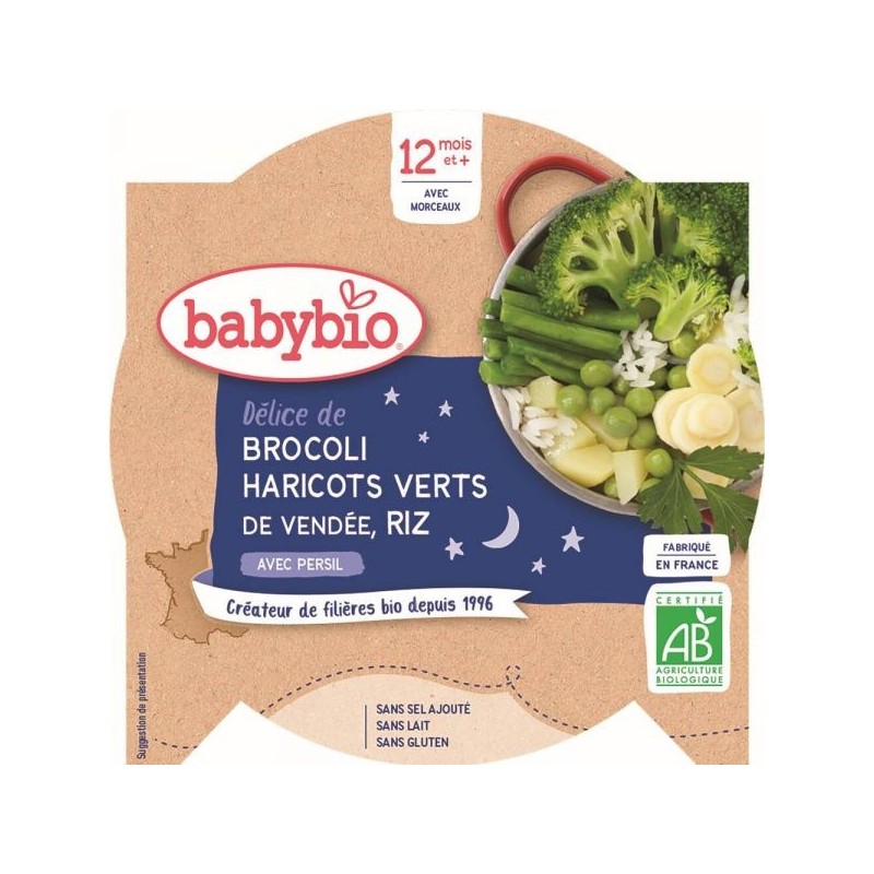Bonne Nuit Brocoli Haricots verts & Riz au Persil