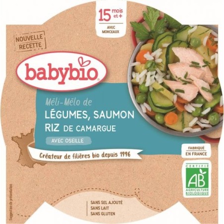 Menu Méli-Mélo de Légumes Saumon & Riz à l'Oseille