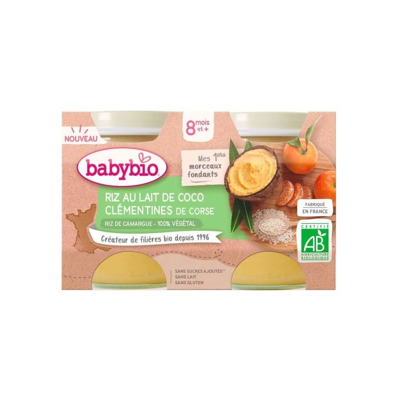 Petits pots riz au lait de Coco et Clémentines Corse