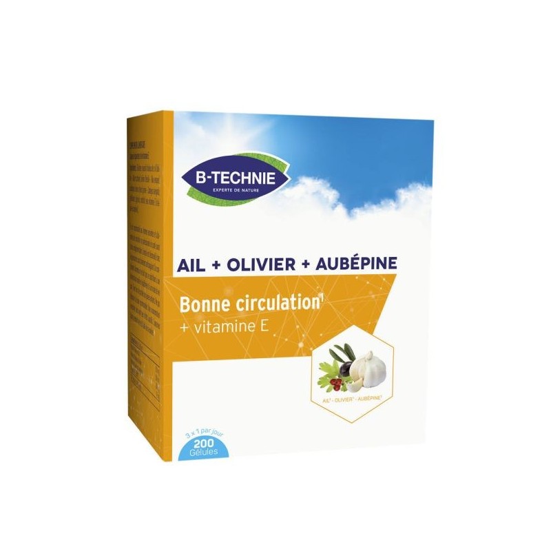 Ail Olivier Aubépine Vit E - 200 200 capsules
